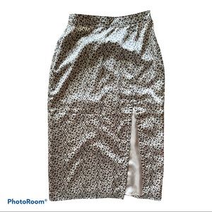 Cheetah Print Midi Skirt